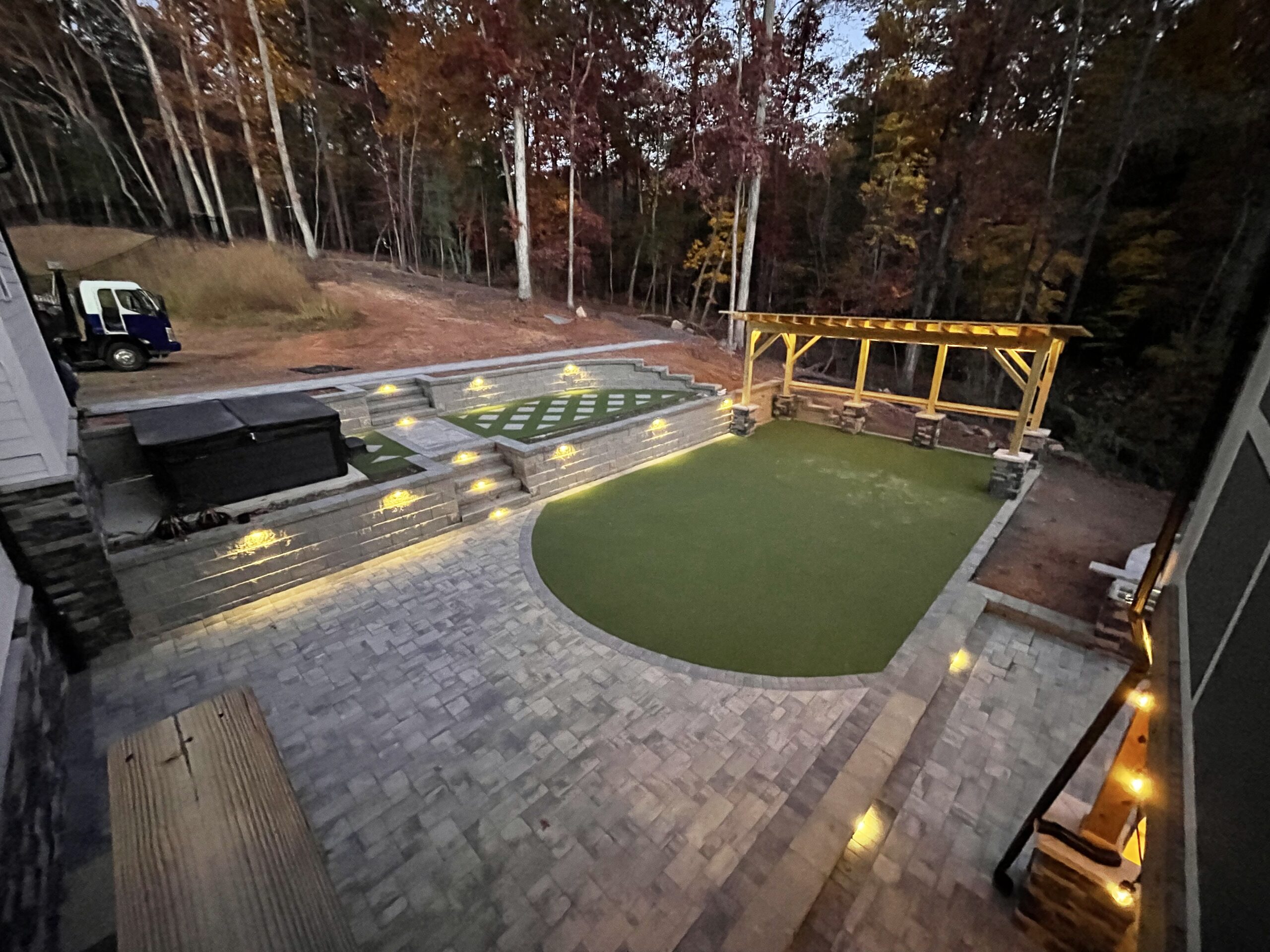 Newly built outdoor living area.